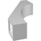 Ekena Millwork 3 1/2-in. W x 10-in. D x 18-in. H Westlake Architectural Grade PVC Knee Brace BRCP035X10X18WTL - alternate 4